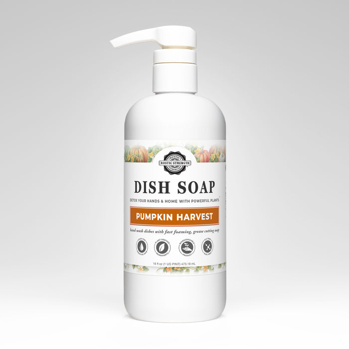 Rustic Strength, Dish Soap, 16 oz Plastic, Pumpkin Harvest