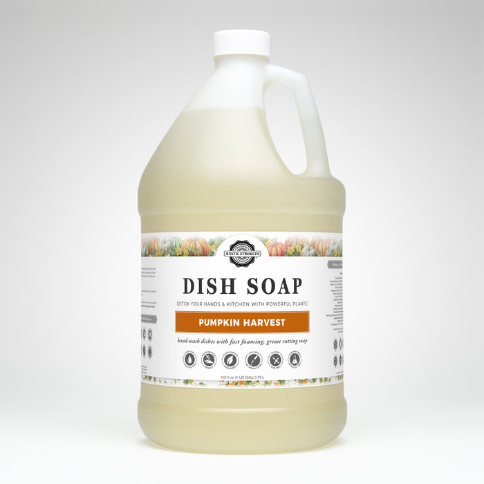 Rustic Strength,Dish Soap, 128 oz Plastic, Pumpkin Harvest