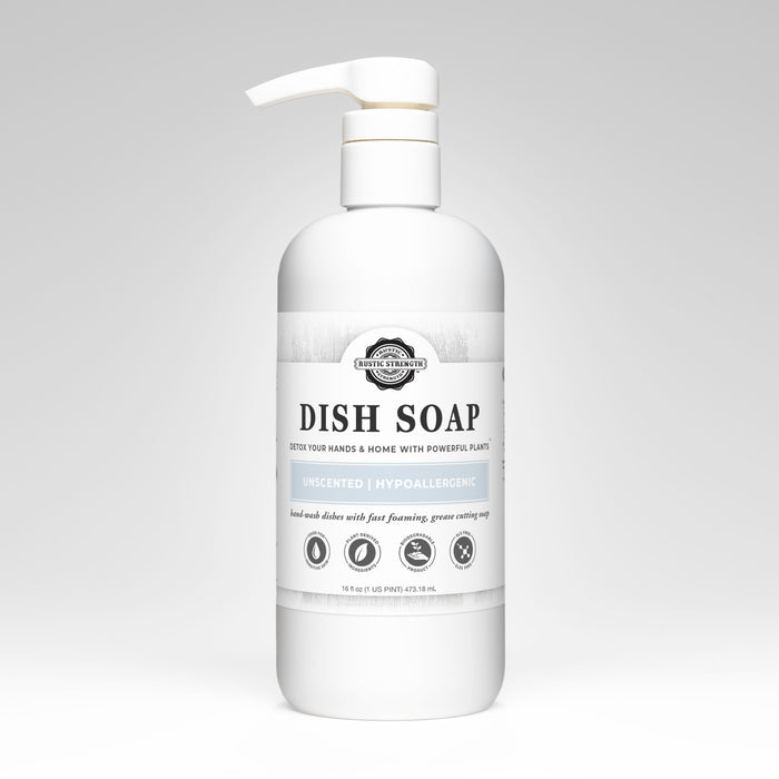 Rustic Strength, Dish Soap, 16 oz Plastic,Unscented