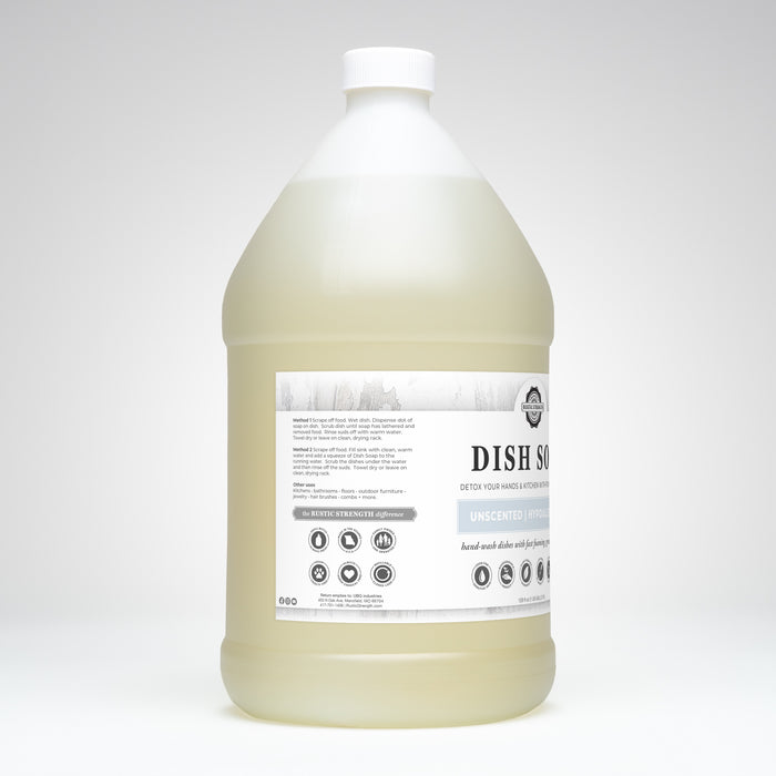 Rustic Strength, Dish Soap, 128 oz Plastic, Unscented