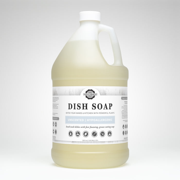 Rustic Strength, Dish Soap, 128 oz Plastic, Unscented