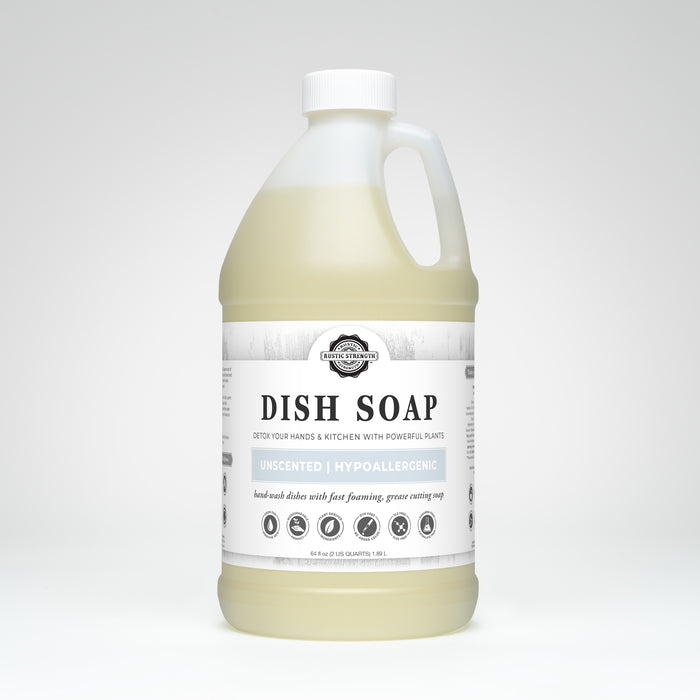 Rustic Strength, Dish Soap, 64 oz Plastic, Unscented