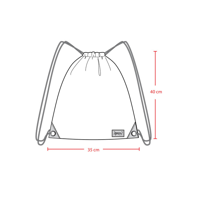 Deux par Deux blue leopard print drawstring bag, view 4
