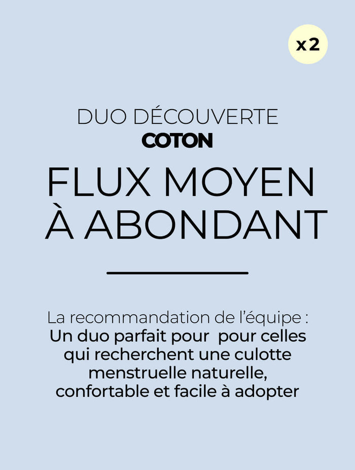 Duo Découverte Coton - Flux moyen à abondant