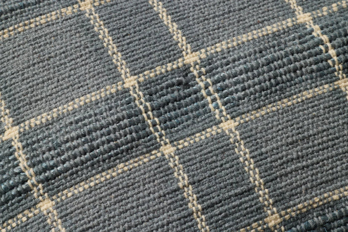 Dusty Blue Plaid Down Pillow