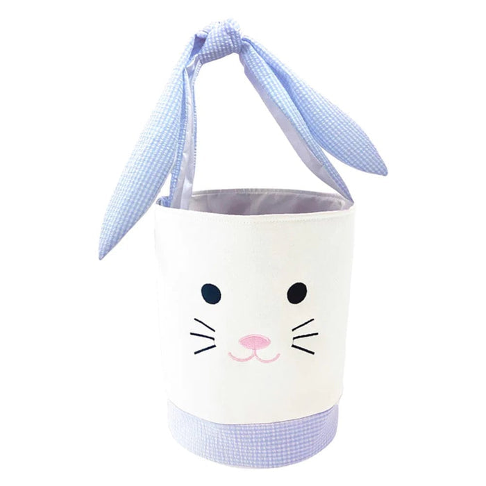 Easter Basket Blue Seersucker