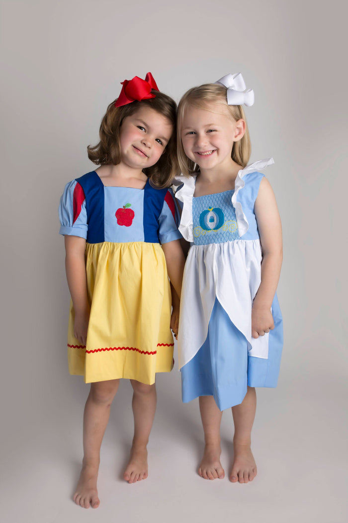 Embroidered Apple princess dress - inspired by Snow White