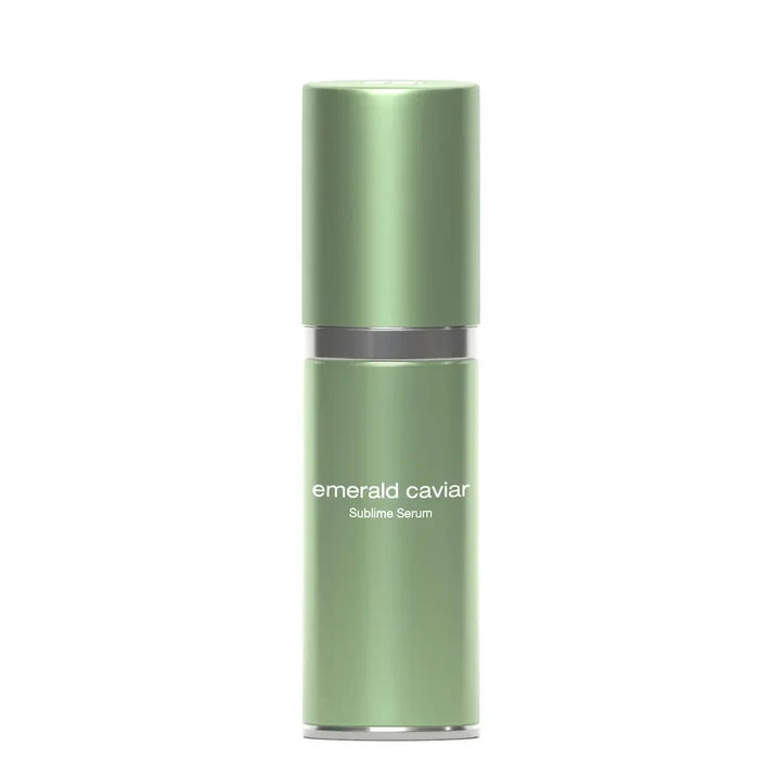 Sérum visage anti-âge Emerald Caviar Swiss Prestige 30ml - Flacon pompe airless caviar vert régénérant