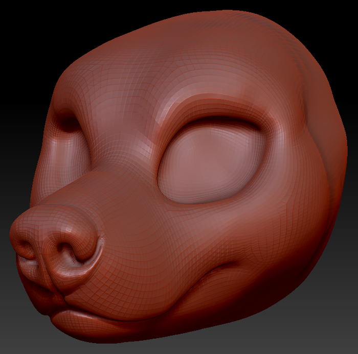 Feminine Corgi Head Base