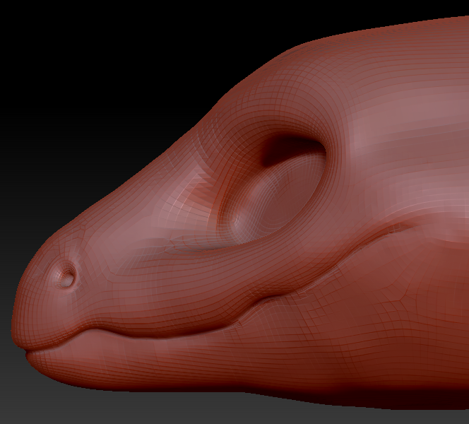 Feminine Dilophosaurus Head Base