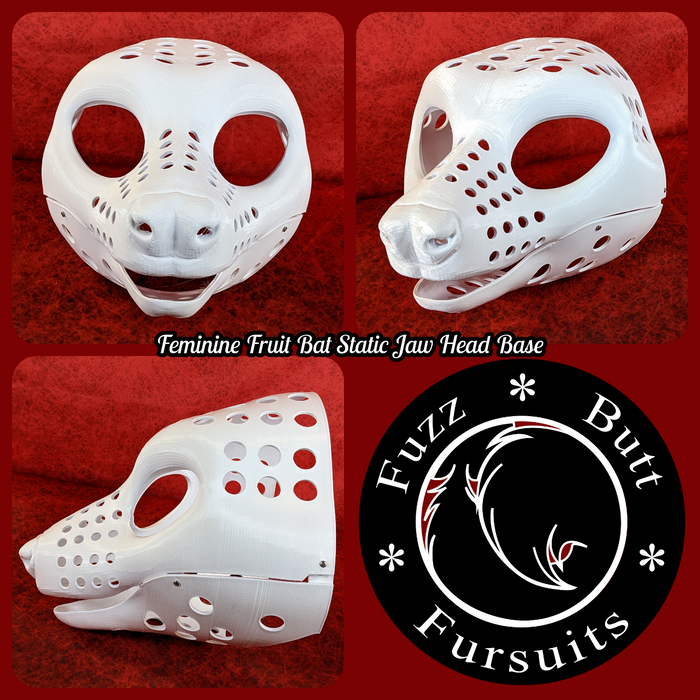 Feminine Fruit Bat Static Jaw Head Base