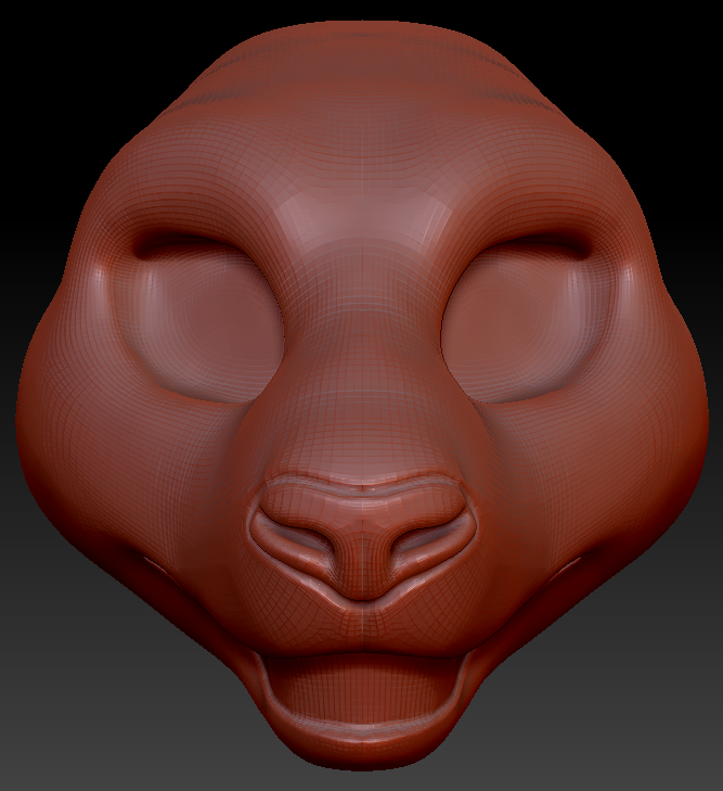 Feminine Giant Panda Static Jaw Head Base