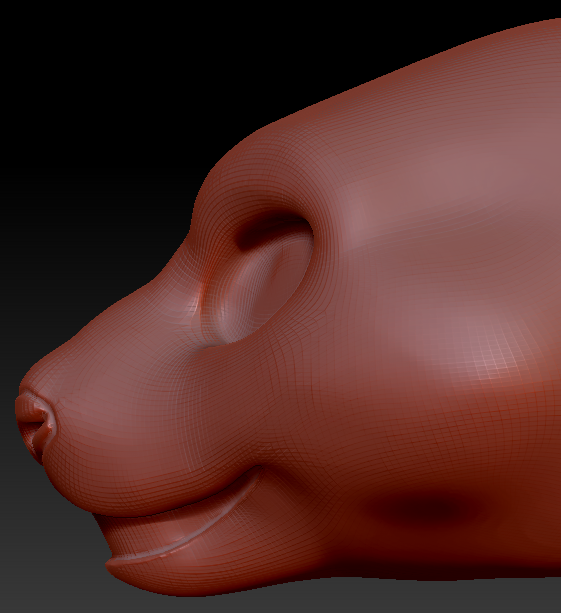Feminine Giant Panda Static Jaw Head Base