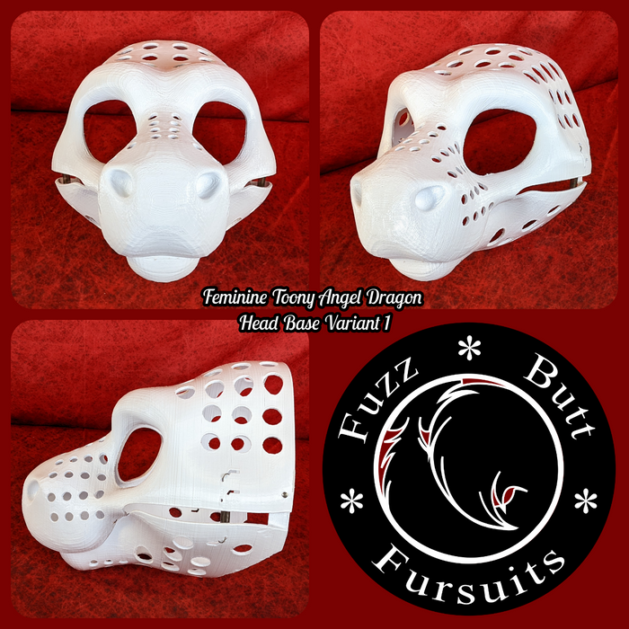 Feminine Toony Angel Dragon Head Base Variant 1