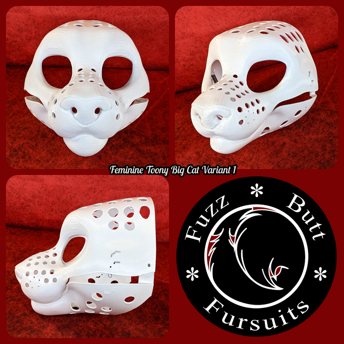 Feminine Toony Big Cat Head Base Variant 1