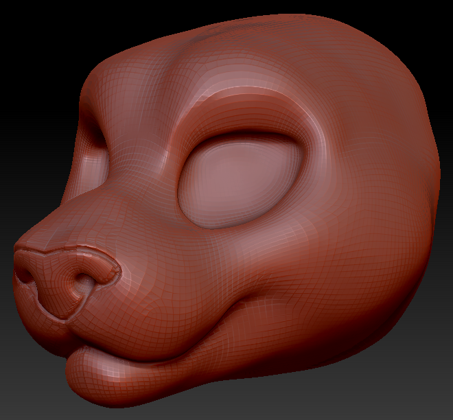 Feminine Toony Big Cat Head Base Variant 1