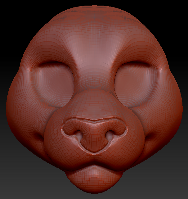 Feminine Toony Big Cat Head Base Variant 1