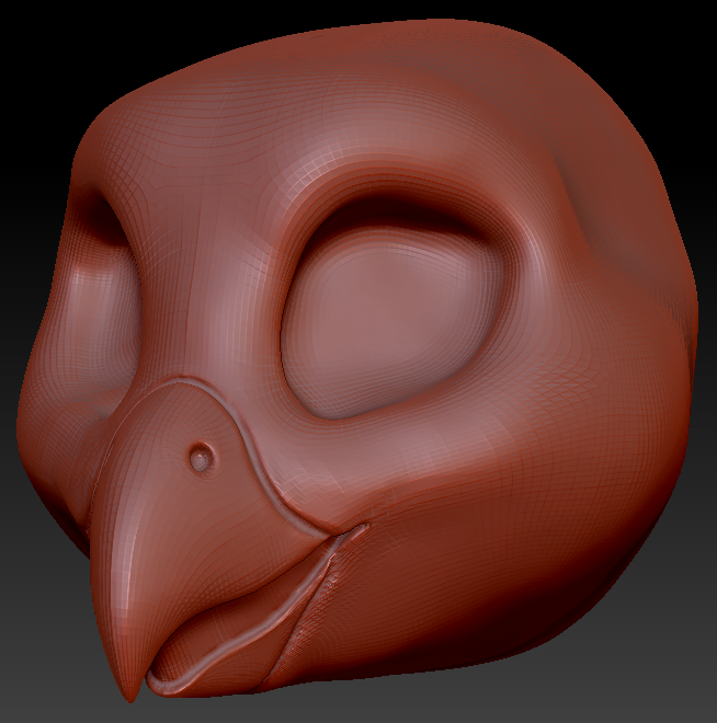 Feminine Toony Bird Static Jaw Head Base Variant 1