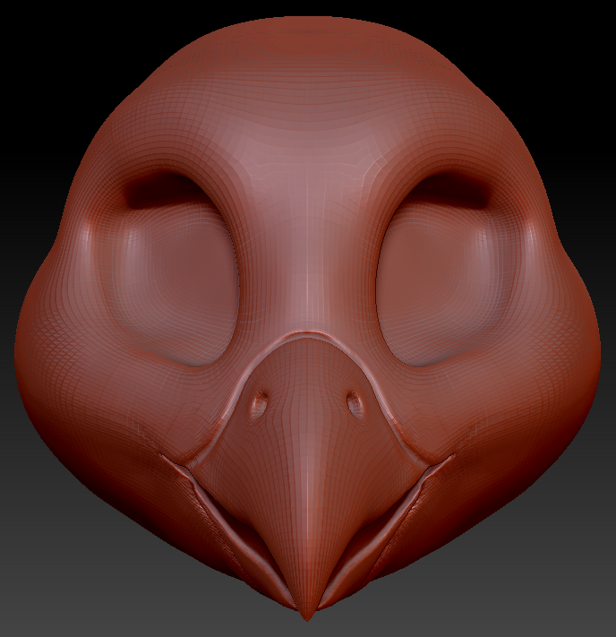 Feminine Toony Bird Static Jaw Head Base Variant 1