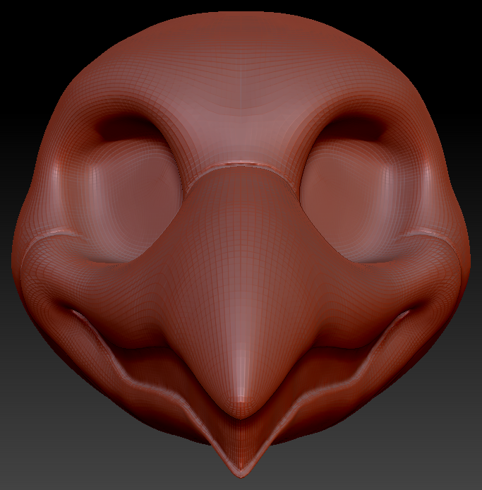 Feminine Toony Bird Static Jaw Head Base Variant 2