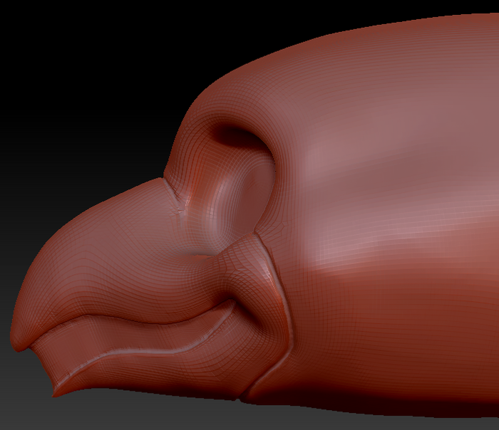 Feminine Toony Bird Static Jaw Head Base Variant 2