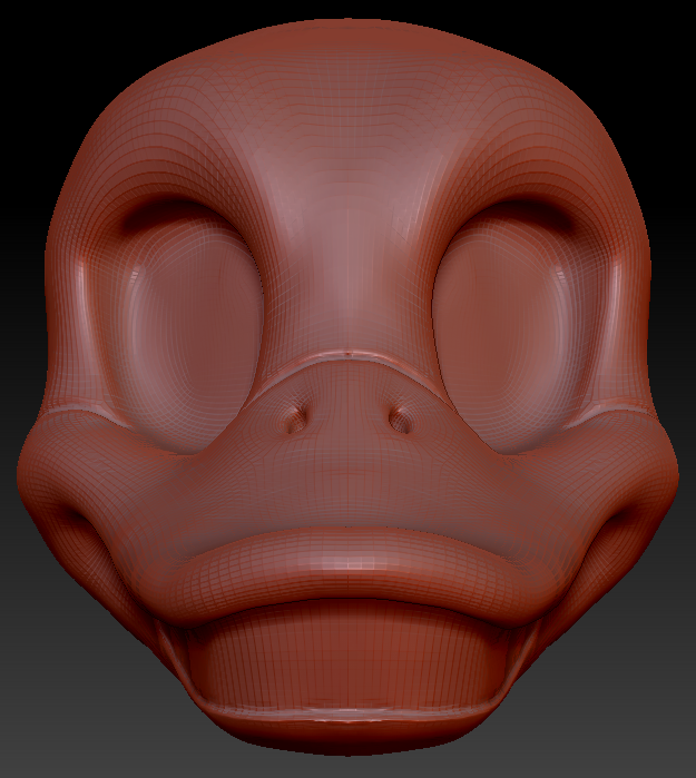 Feminine Toony Bird Static Jaw Head Base Variant 3