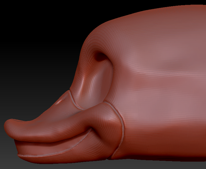 Feminine Toony Bird Static Jaw Head Base Variant 3