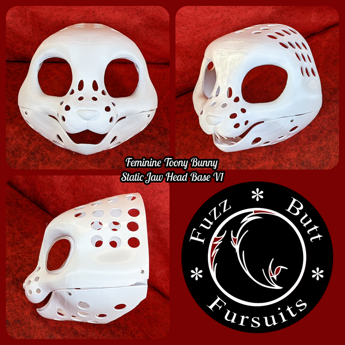 Feminine Toony Bunny Static Jaw Head Base Variant 1