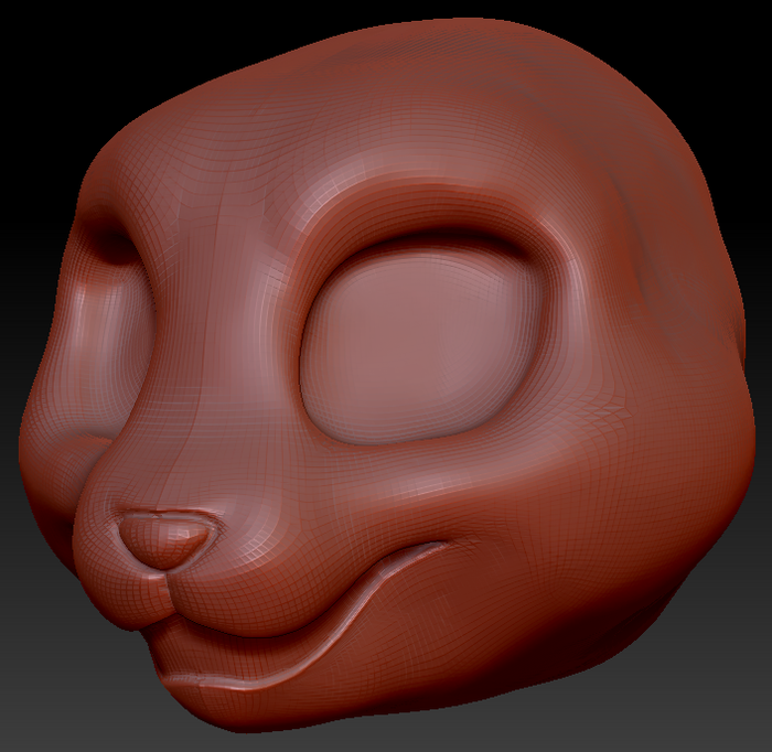 Feminine Toony Bunny Static Jaw Head Base Variant 1