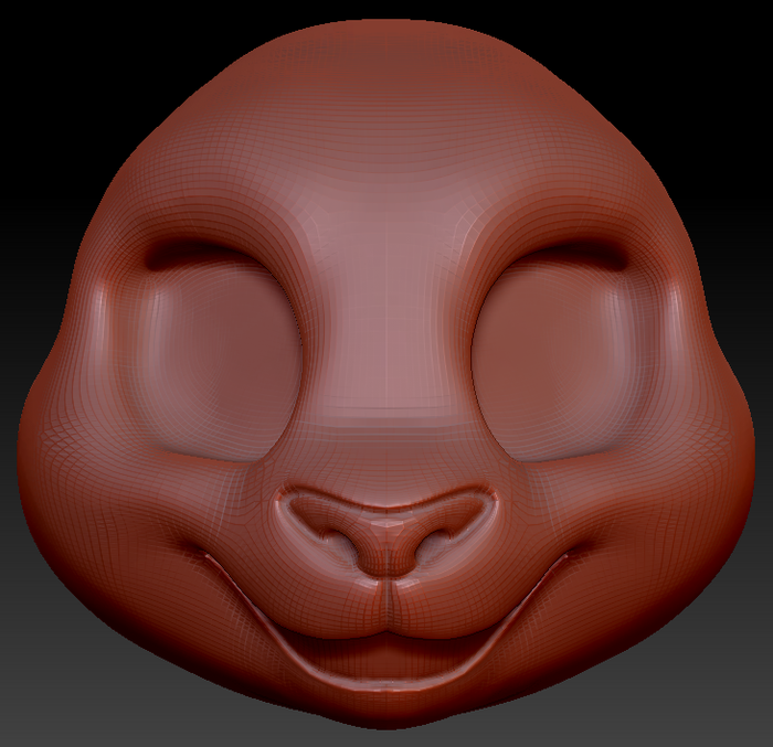 Feminine Toony Bunny Static Jaw Head Base Variant 2