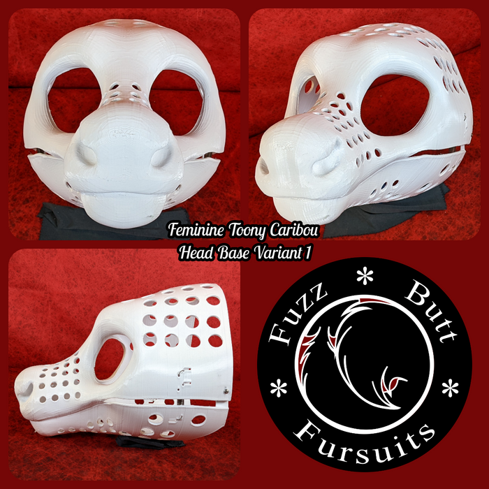 Feminine Toony Caribou/Reindeer Head Base Variant 1