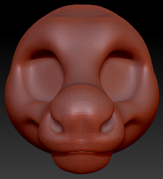 Feminine Toony Caribou/Reindeer Head Base Variant 1