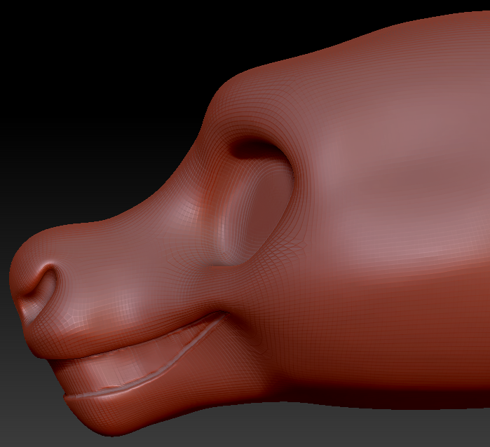 Feminine Toony Caribou/Reindeer Static Jaw Head Base Variant 1