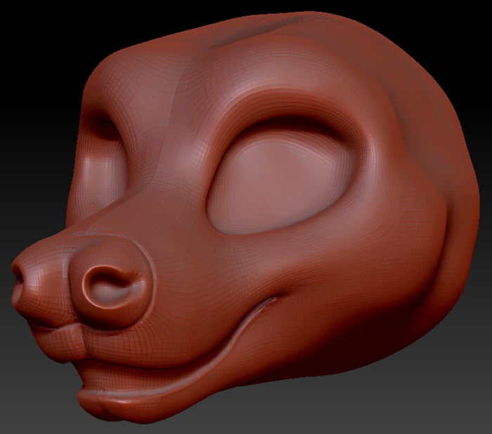 Feminine Toony Fruit Bat Static Jaw Head Base Variant 1