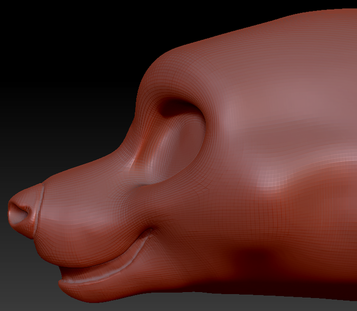 Feminine Toony Fruit Bat Static Jaw Head Base Variant 1