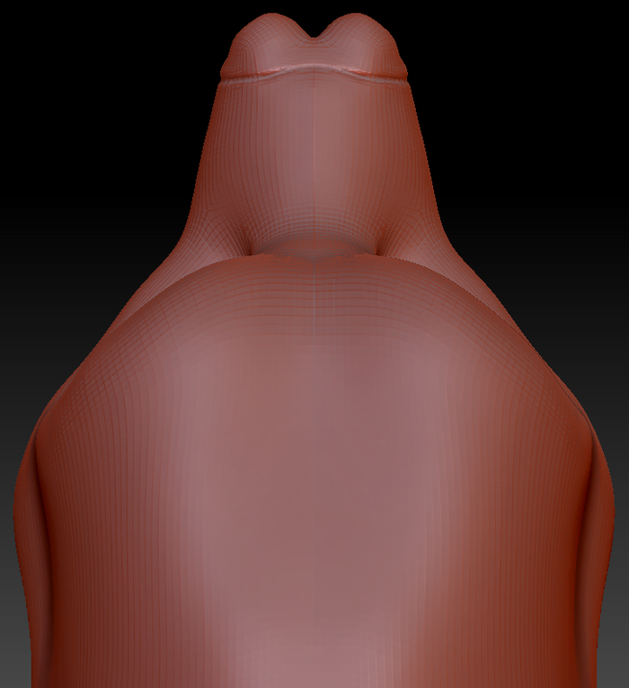 Feminine Toony Fruit Bat Static Jaw Head Base Variant 1