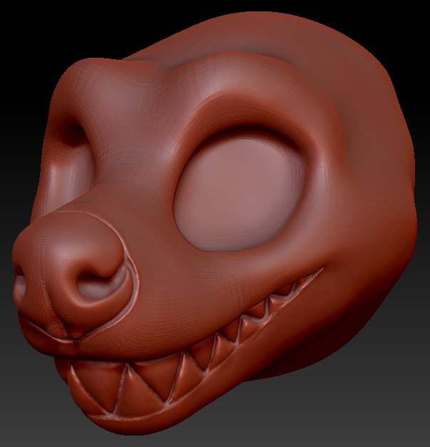 Feminine Toony Hyena Head Base Variant 2