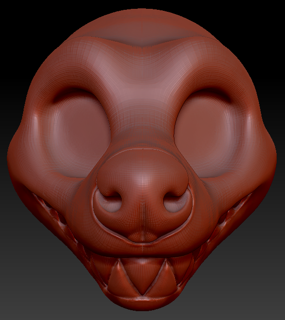 Feminine Toony Hyena Head Base Variant 2