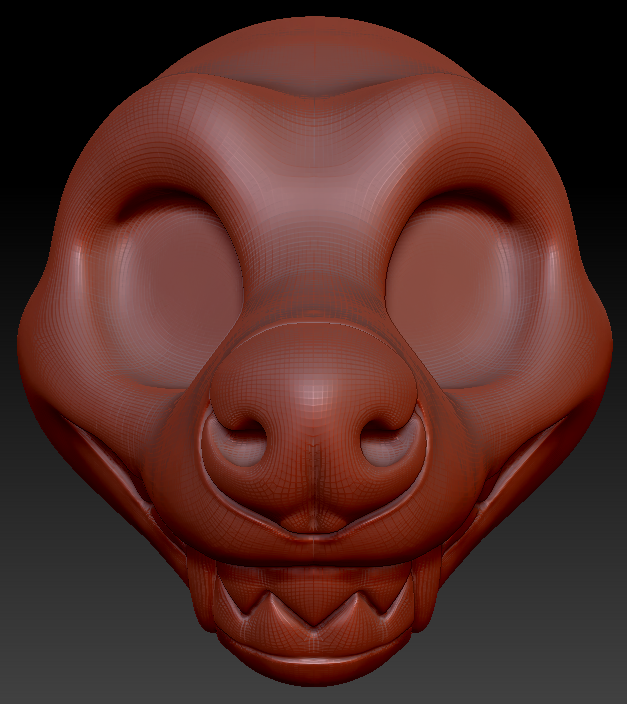 Feminine Toony Hyena Head Base Variant 3