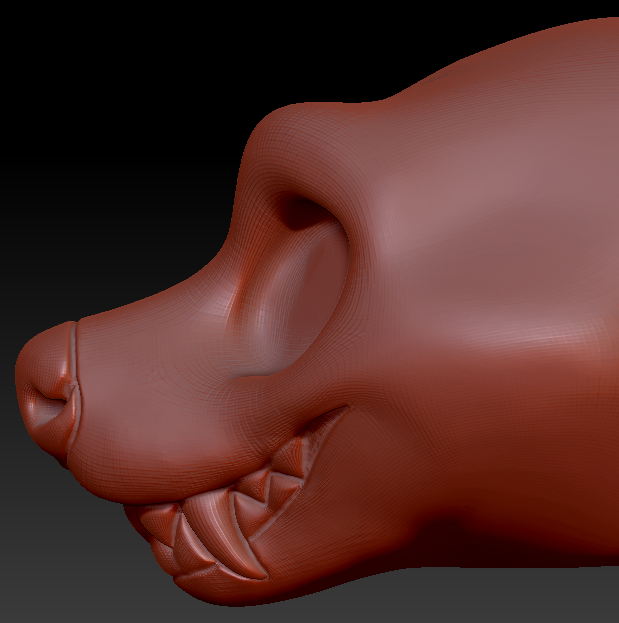 Feminine Toony Hyena Head Base Variant 3