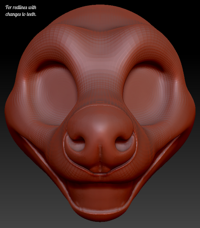 Feminine Toony Hyena Head Base Variant 3