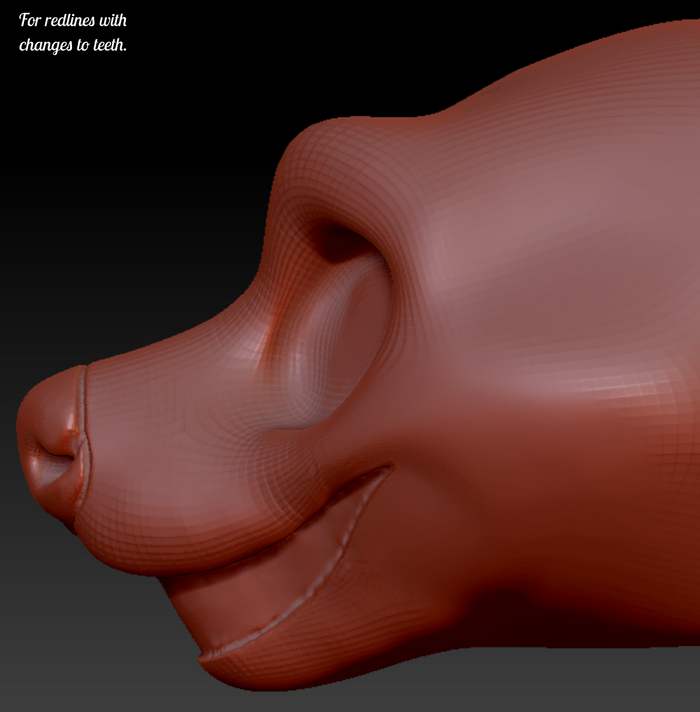 Feminine Toony Hyena Head Base Variant 3