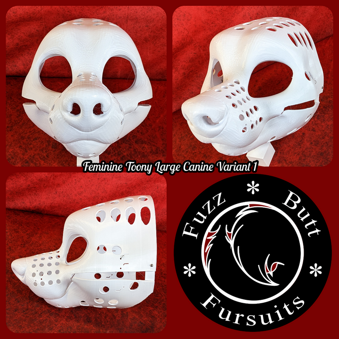 Feminine Toony Large Canine Head Base Variant 1