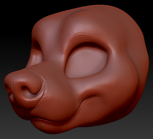 Feminine Toony Large Canine Head Base Variant 1
