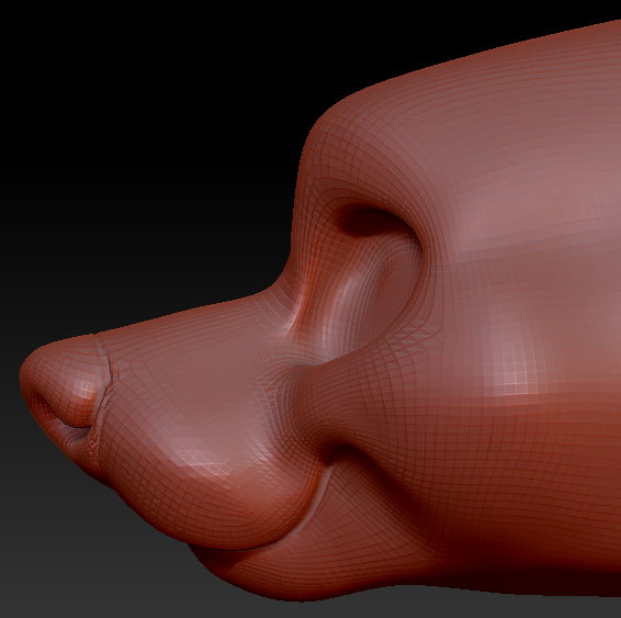 Feminine Toony Large Canine Head Base Variant 1