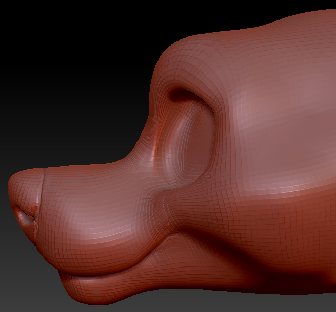 Feminine Toony Large Canine Head Base Variant 2