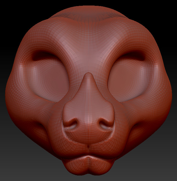 Feminine Toony Leaf-nosed Bat Head Base Variant 1