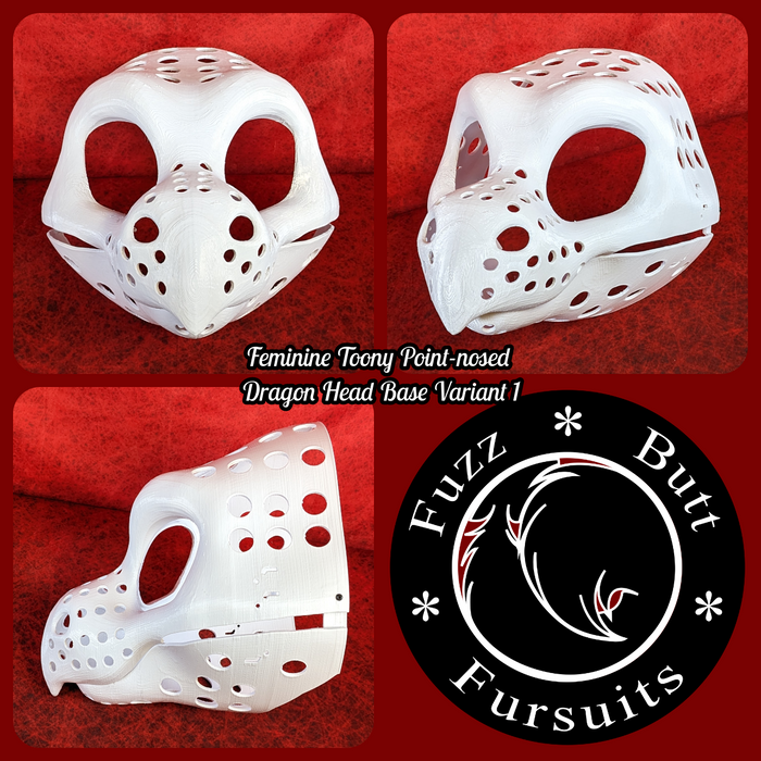 Feminine Toony Point-nosed Dragon Head Base Variant 1