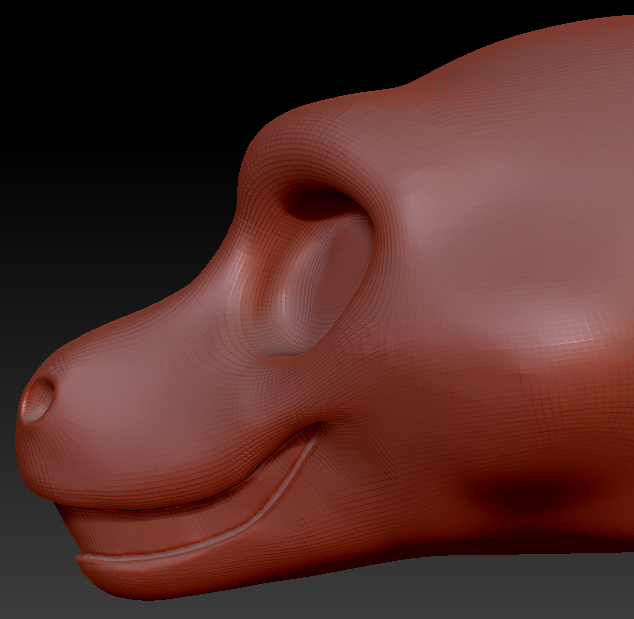 Feminine Toony Raptor Static Jaw Head Base Variant 1