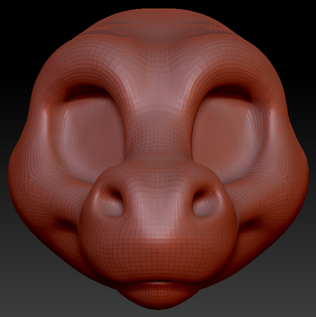 Feminine Toony Round-nosed Dragon Head Base Variant 1